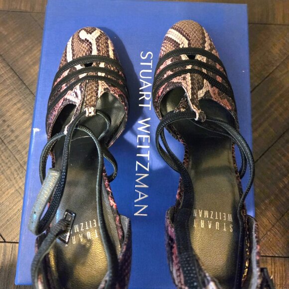 Stuart Weitzman snakeskin platform sandals - Picture 3 of 6
